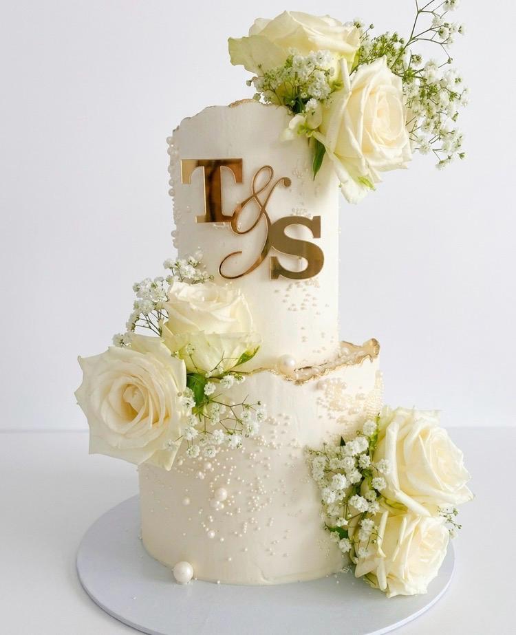 Two Tiered Wedding Cake