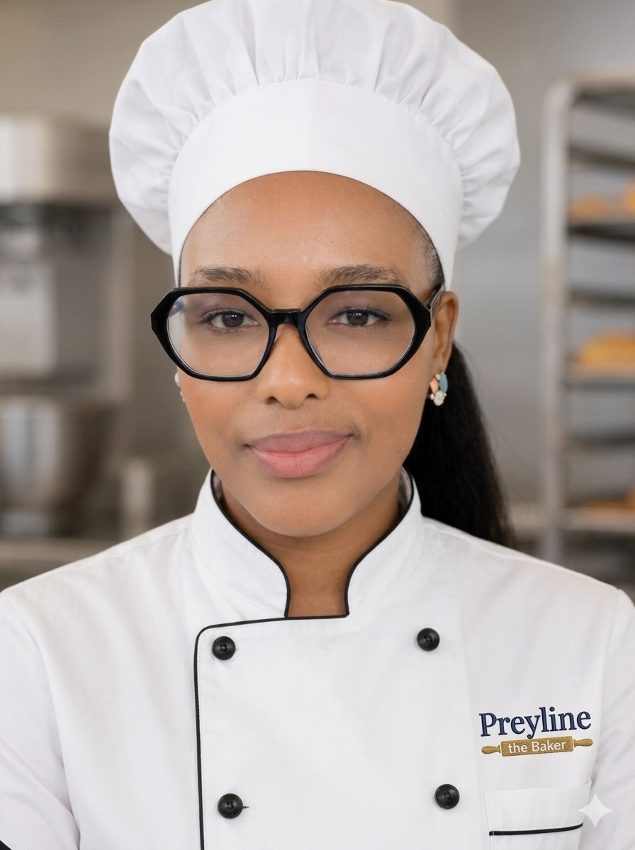 Preyline the Baker in chef whites